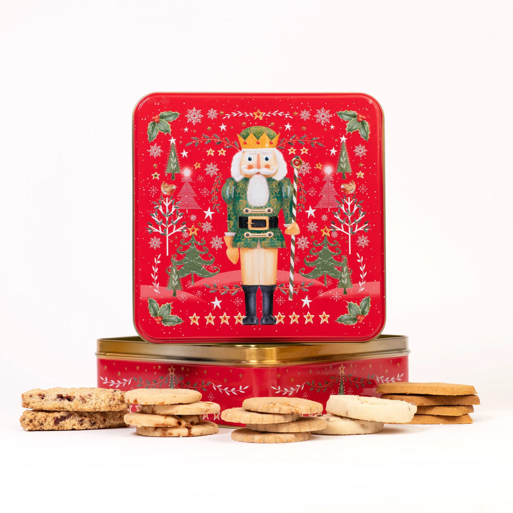 Farmhouse Biscuits Nutcracker Square Tin