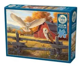 Cobble Hill Puzzles - Barn and Owls