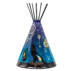 Indigenous Teepee Lamp Small - Modern Wolf