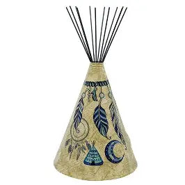 Indigenous Teepee Lamp Small - Blue Accent Dream Catcher