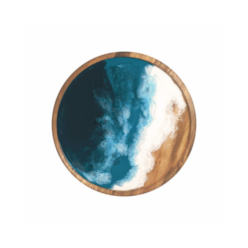 Lynn & Liana Ocean Vibes-Acacia Lazy Susan