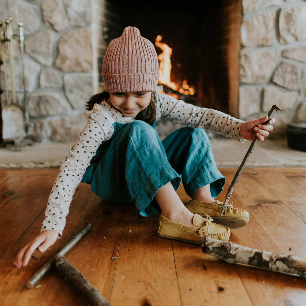 Manitobah Kids Otter Moccasin Tan