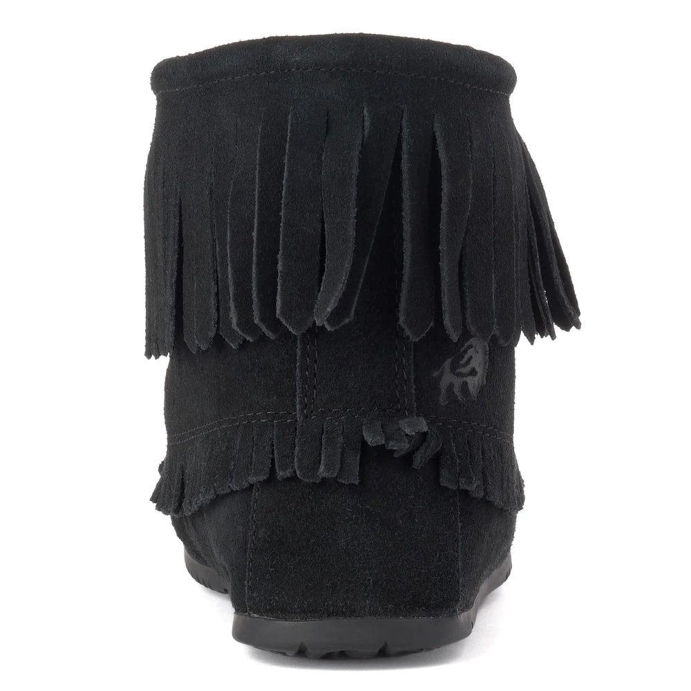 Manitobah Harvester Lined Moccasin New Black