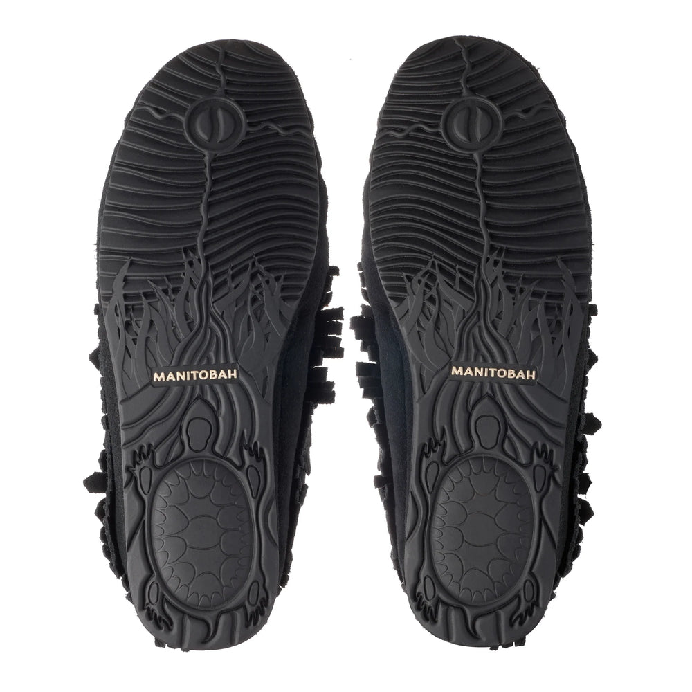 Manitobah Harvester Lined Moccasin New Black