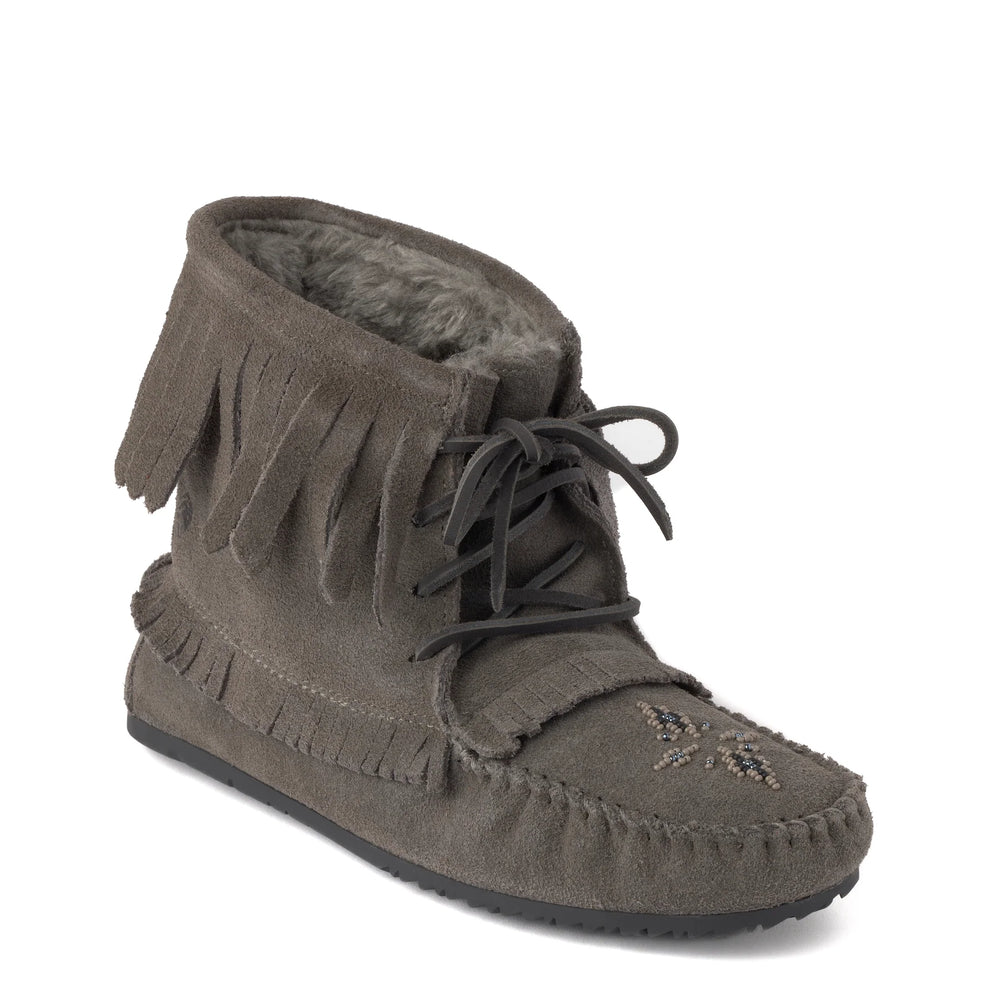 Manitobah Harvester Lined Moccasin New Charcoal