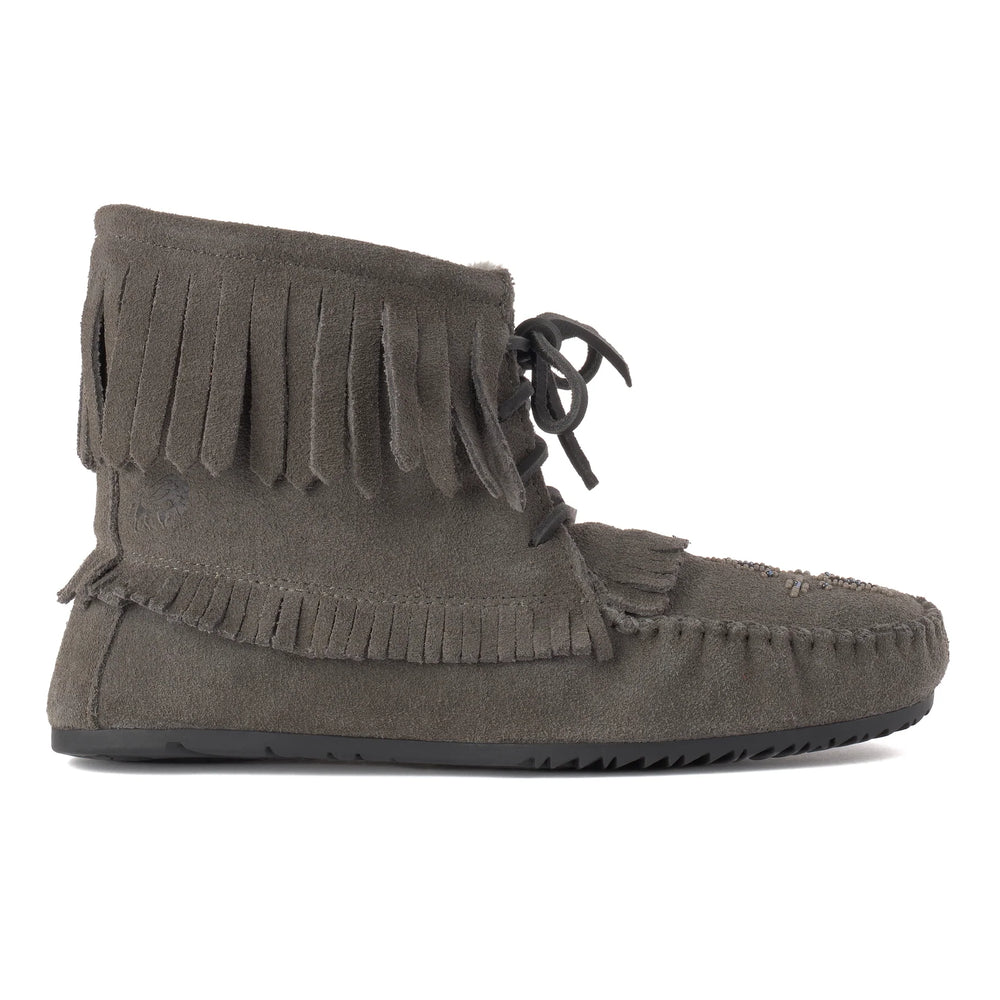 Manitobah Harvester Lined Moccasin New Charcoal