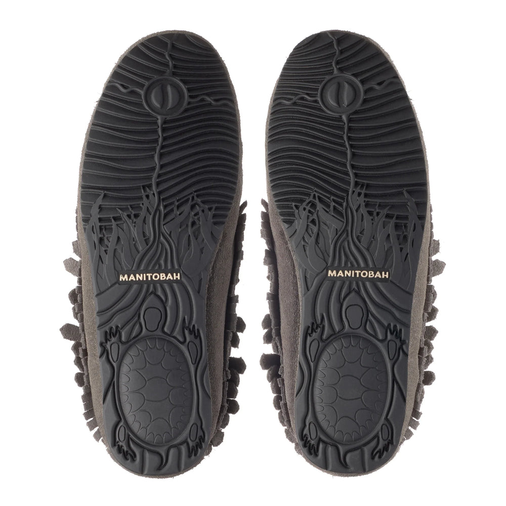 Manitobah Harvester Lined Moccasin New Charcoal