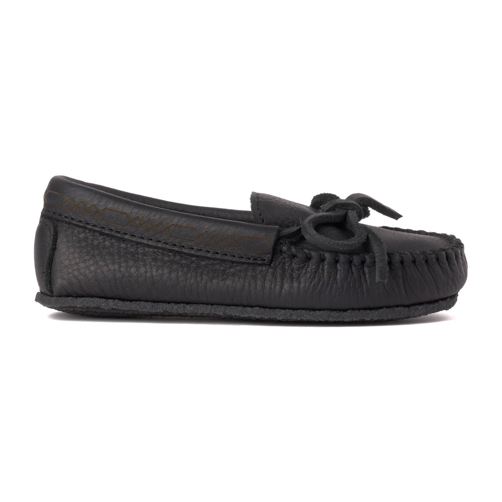 Manitobah Kids Otter Moccasin Black