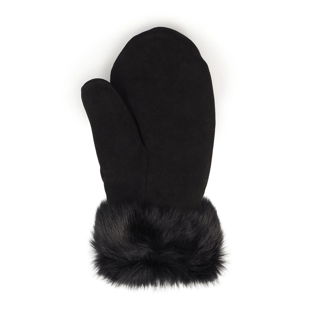 Manitobah Fur Trim Mitt New Black