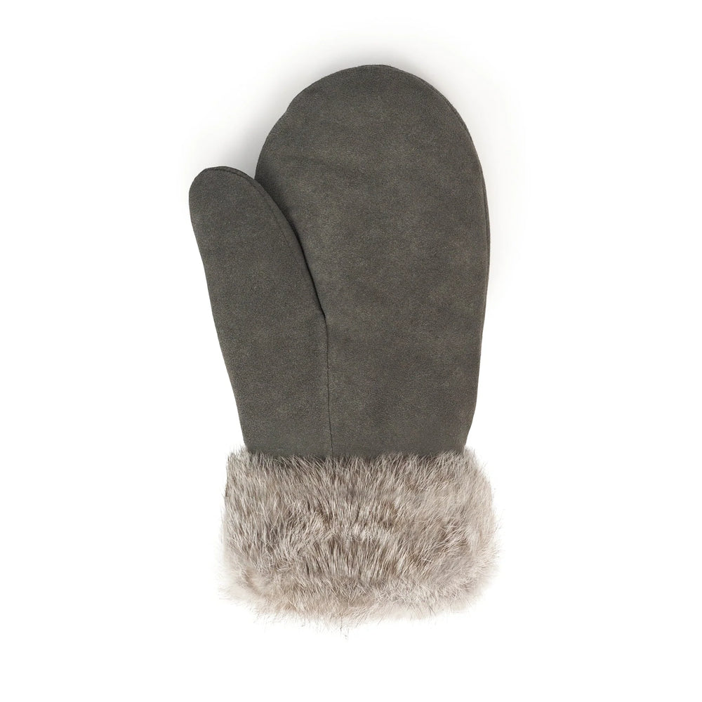 Manitobah Fur Trim Mitt New Charcoal