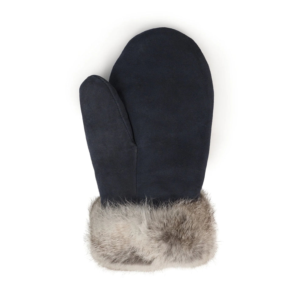 Manitobah Fur Trim Mitt New Navy