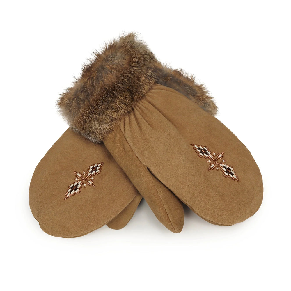 Manitobah Fur Trim Mitt New Oak