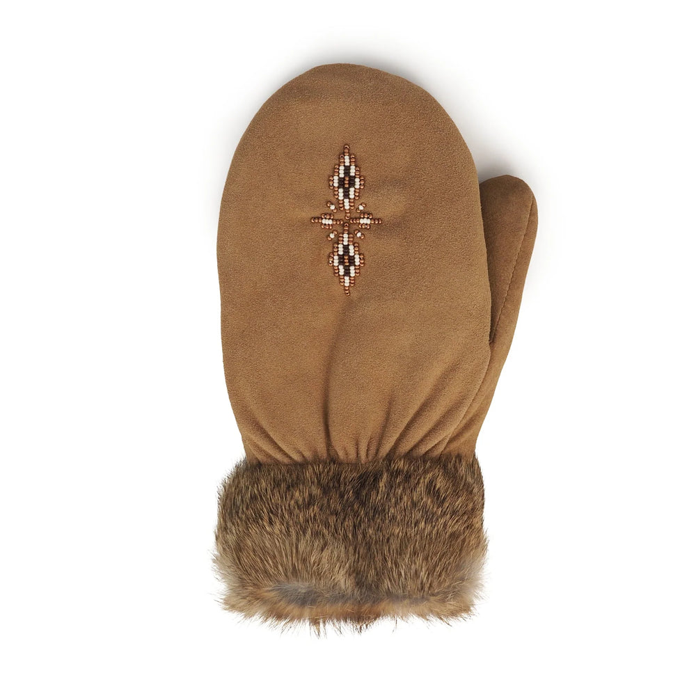 Manitobah Fur Trim Mitt New Oak