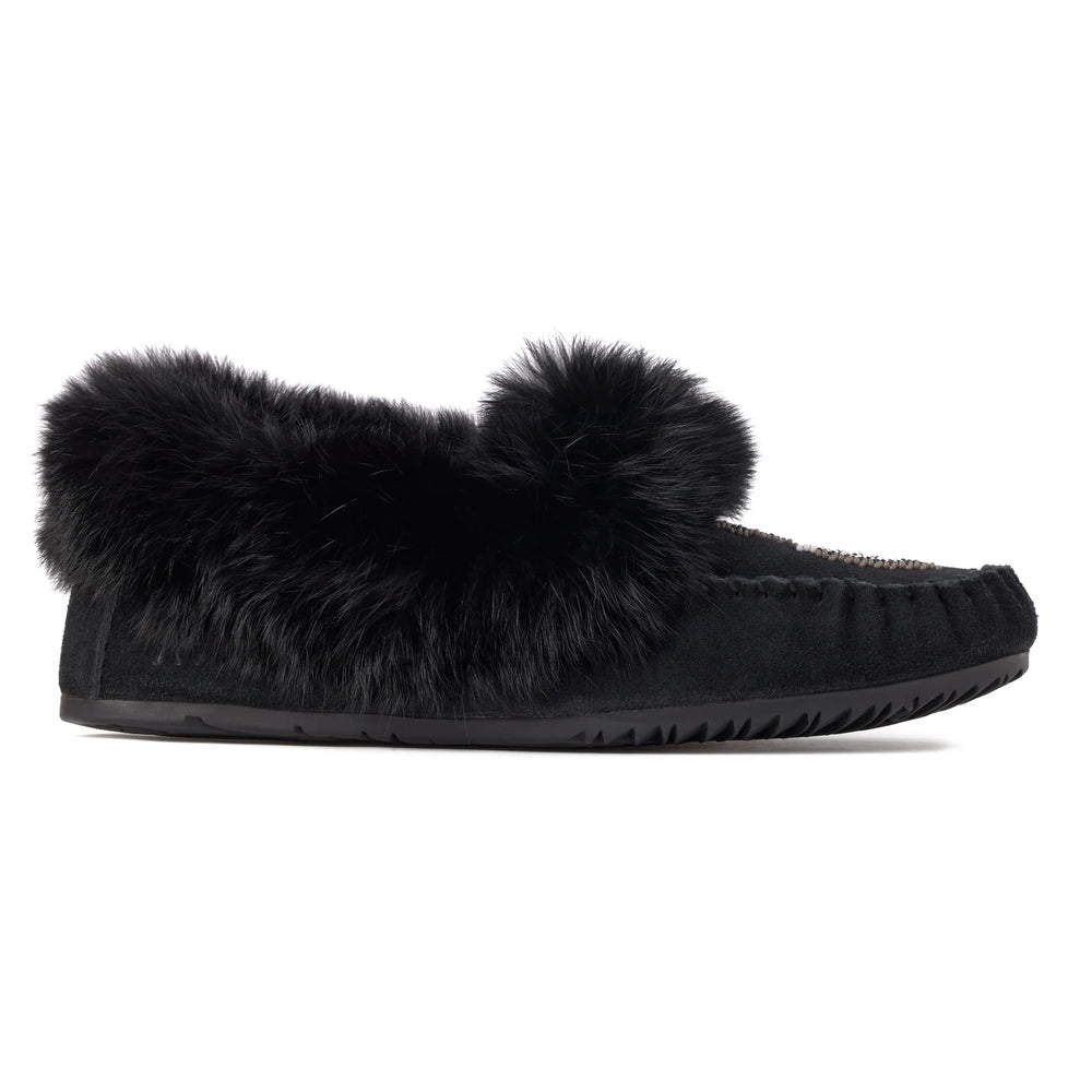 Manitobah Street Suede Moccasin New Black