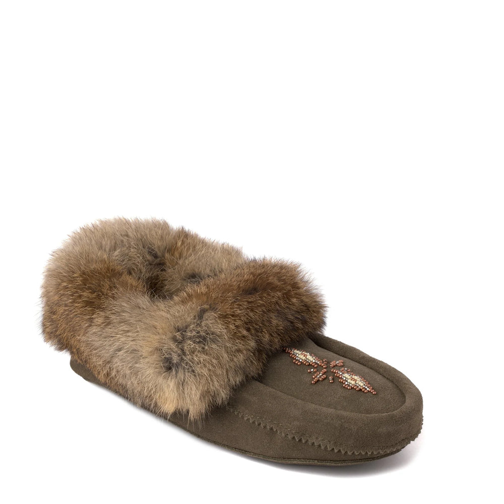 Manitobah Tipi Suede Moccasin Dark Olive