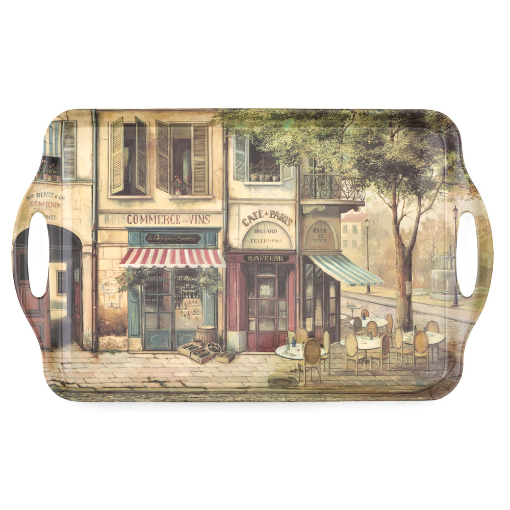 Parisian Scene Large Handled Melamine Tray