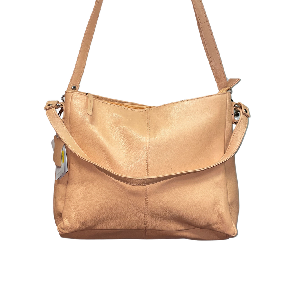 100% Indian Leather Peach Hobo Handbag (S-1685)