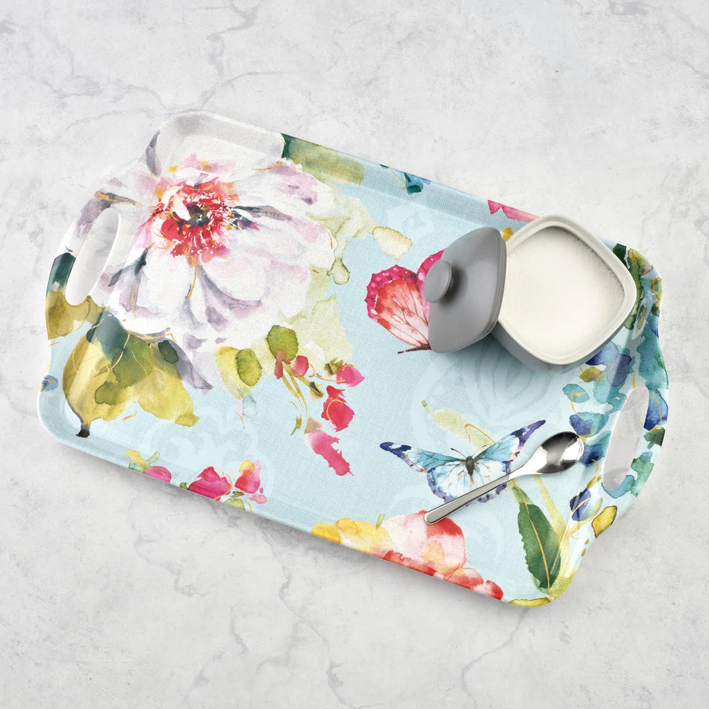 Colorful Breeze Large Handled Melamine Tray