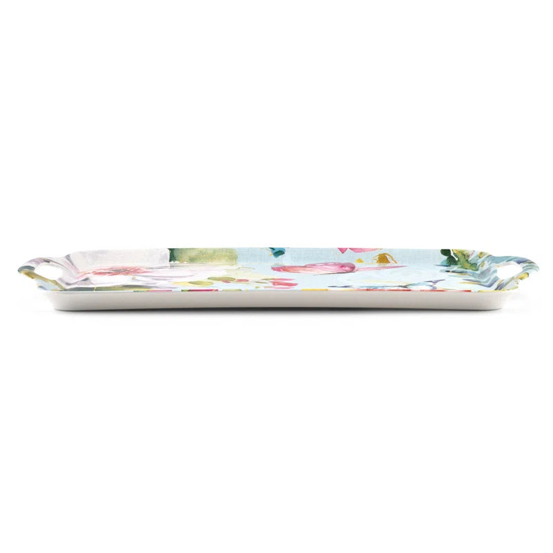 Colorful Breeze Large Handled Melamine Tray