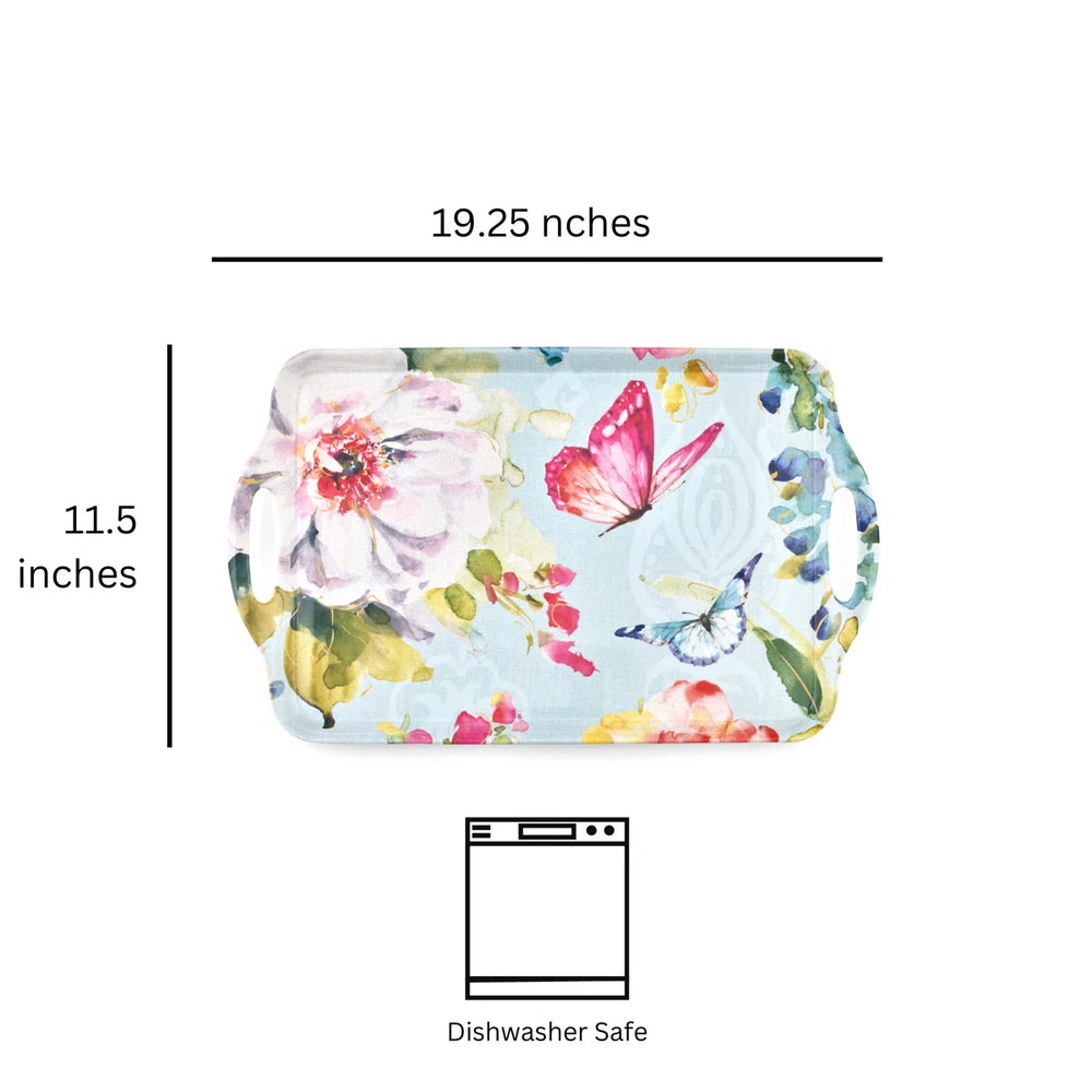 Colorful Breeze Large Handled Melamine Tray