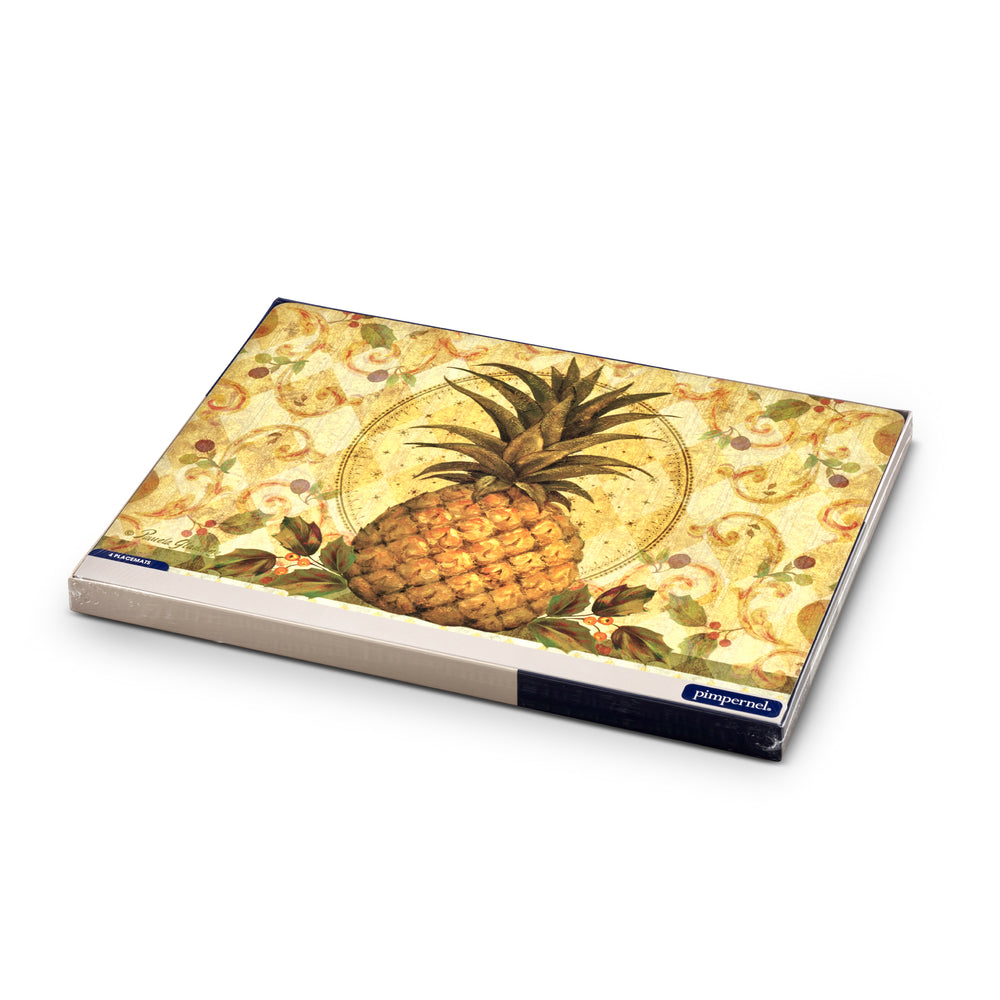 Golden Pineapple Placemats - Set of 4