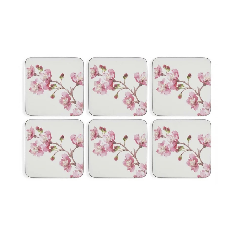 Pink Blossom Coasters - Set of 6