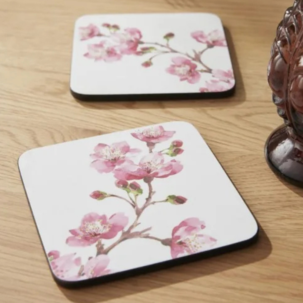 Pink Blossom Coasters - Set of 6