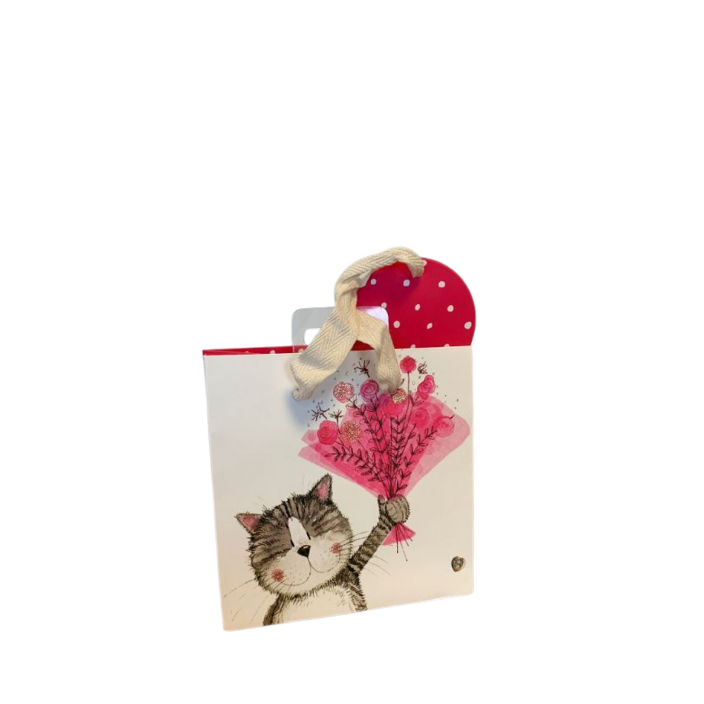 Alex Clark Small Gift Bag - Pink Bouquet