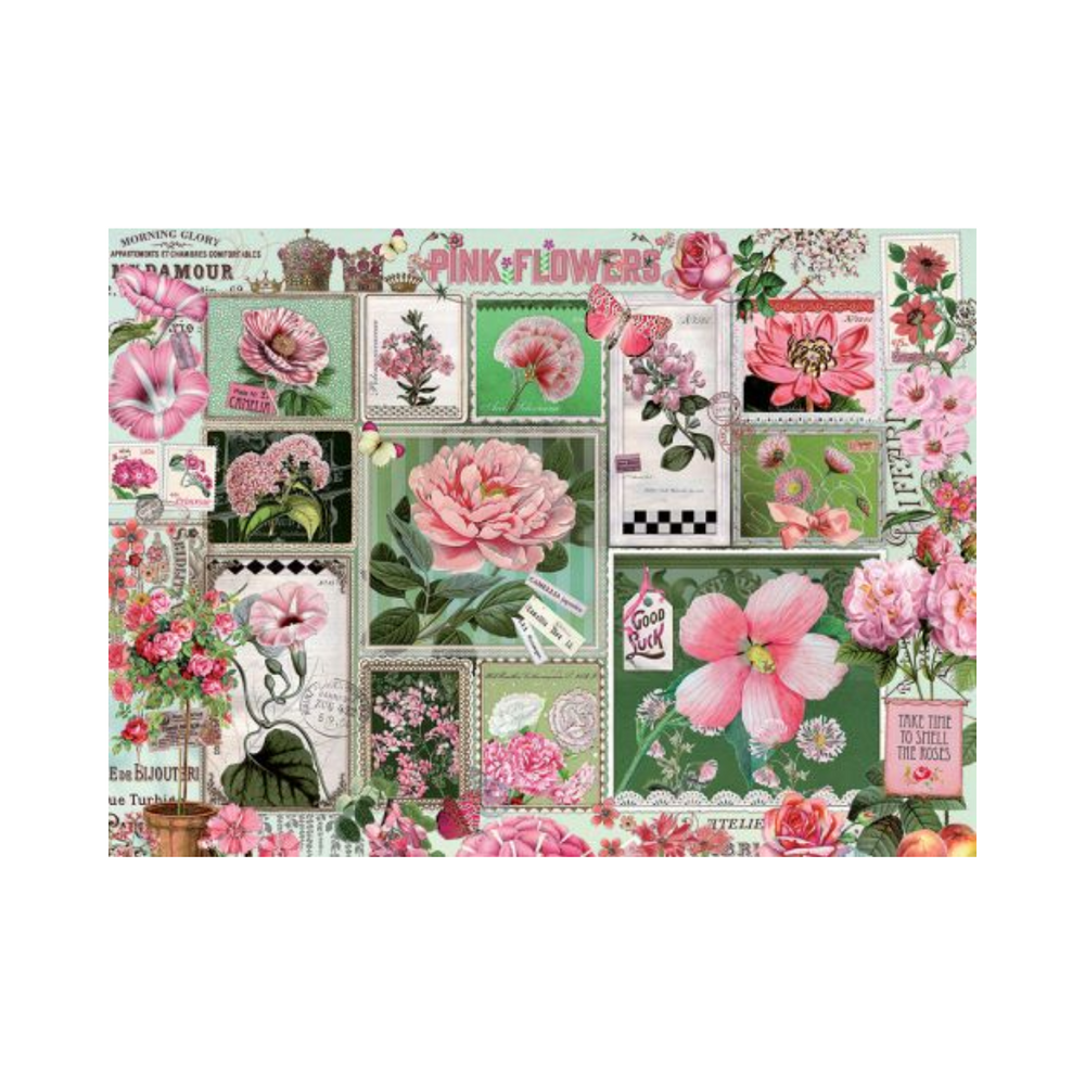 Cobble Hill Puzzles - Pink Flowers