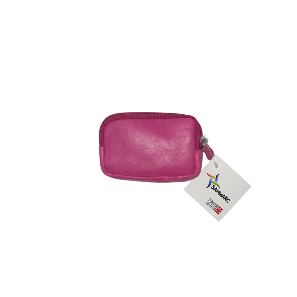 100% Indian Pink Leather Coin Purse (CP-17)