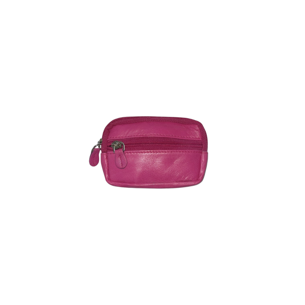 100% Indian Pink Leather Coin Purse (CP-17)