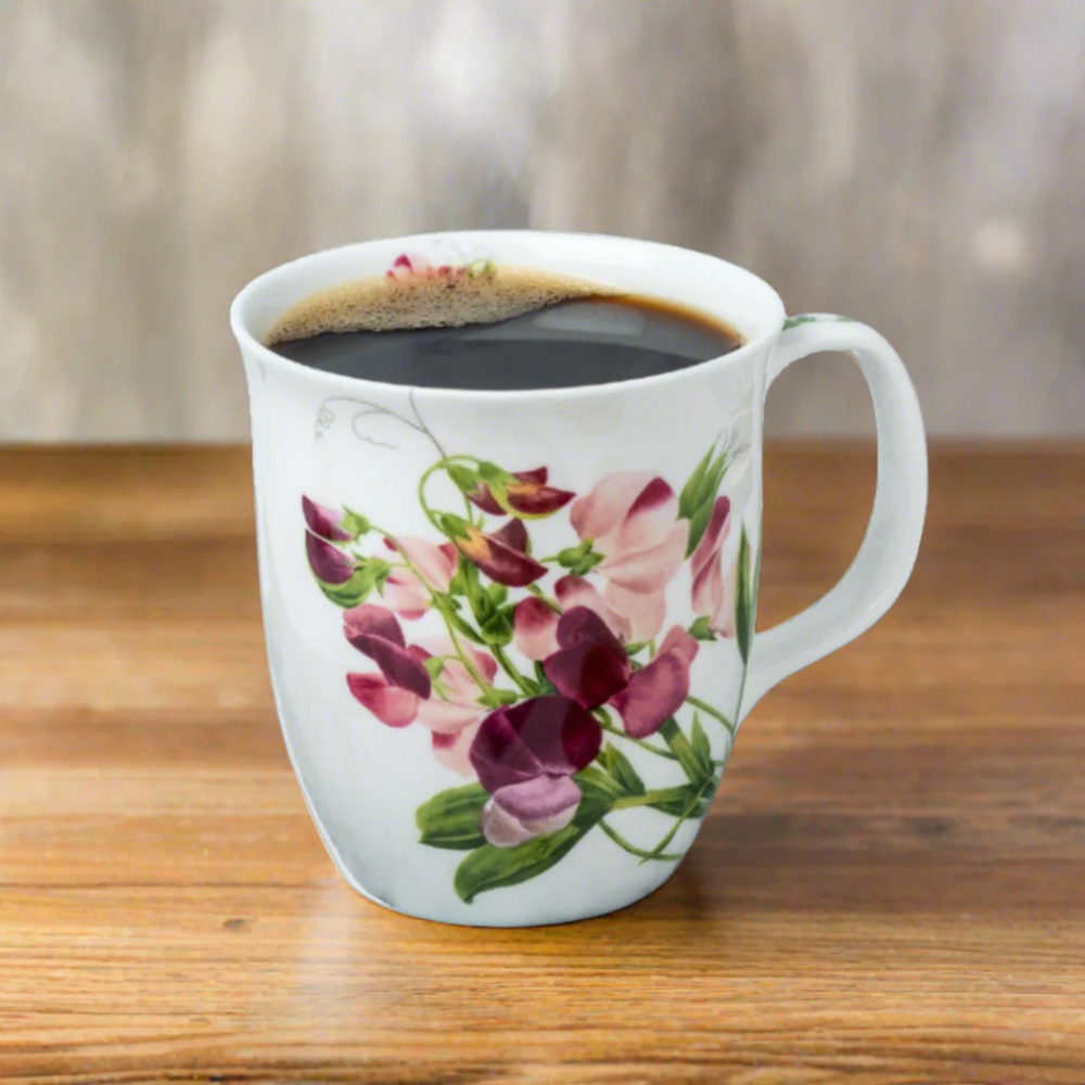 Pink Sweet Pea Java Mug