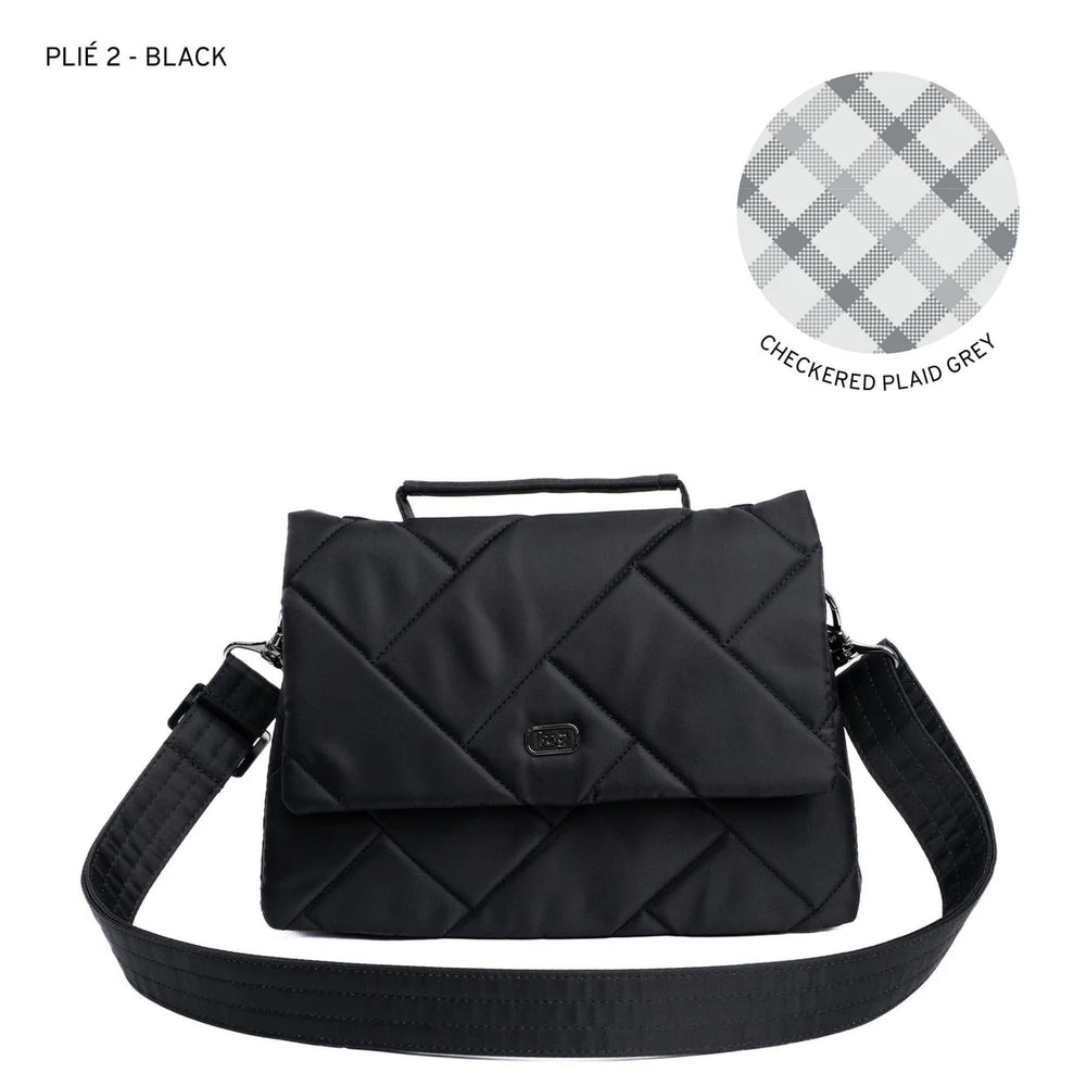 Lug Black Plie 2 Crossbody - Black