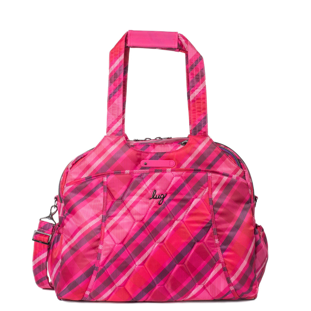 Lug Pink Pontoon 2  Overnight Bag - Berry Plaid