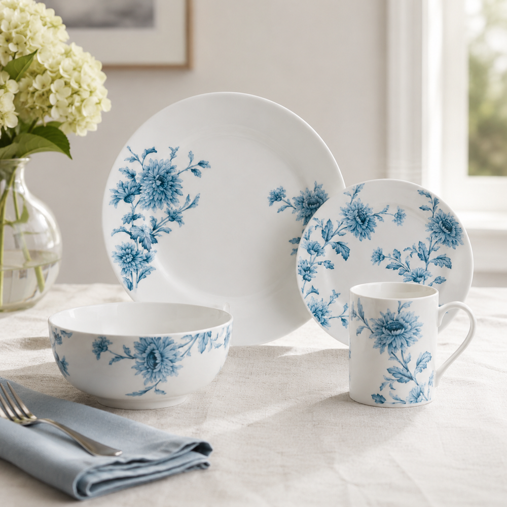 Portmeirion Home Vintage Denim 16pc Dinner Set