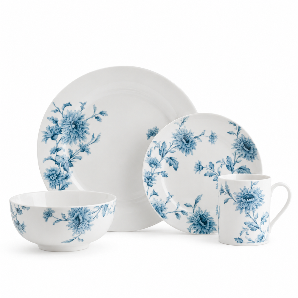Portmeirion Home Vintage Denim 16pc Dinner Set