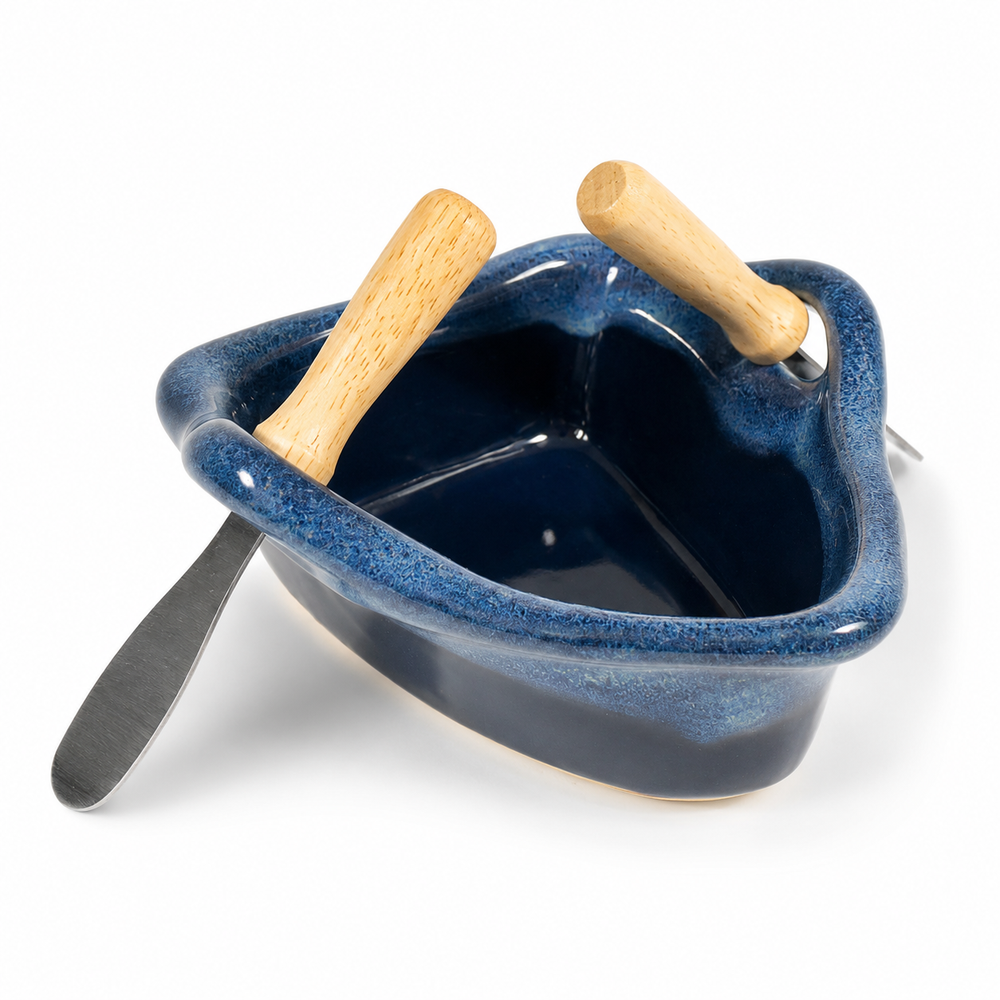 Pottery Boat Dip Pot - Northern Lights