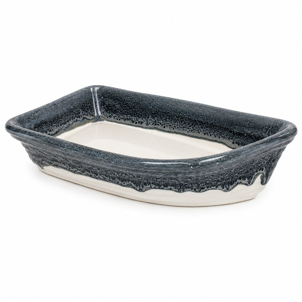 Pottery Charcuterie/Baker Boat - Glacier