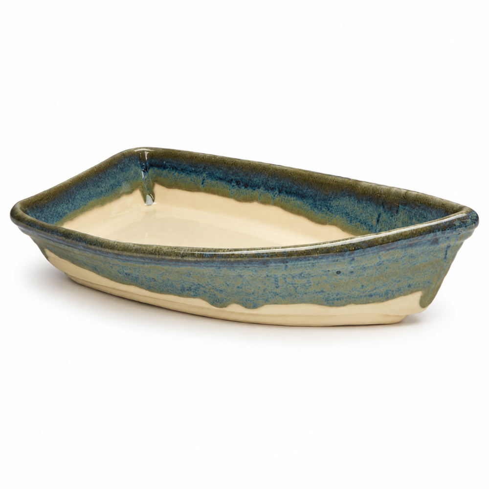 Pottery Charcuterie/Baker Boat - Seaside