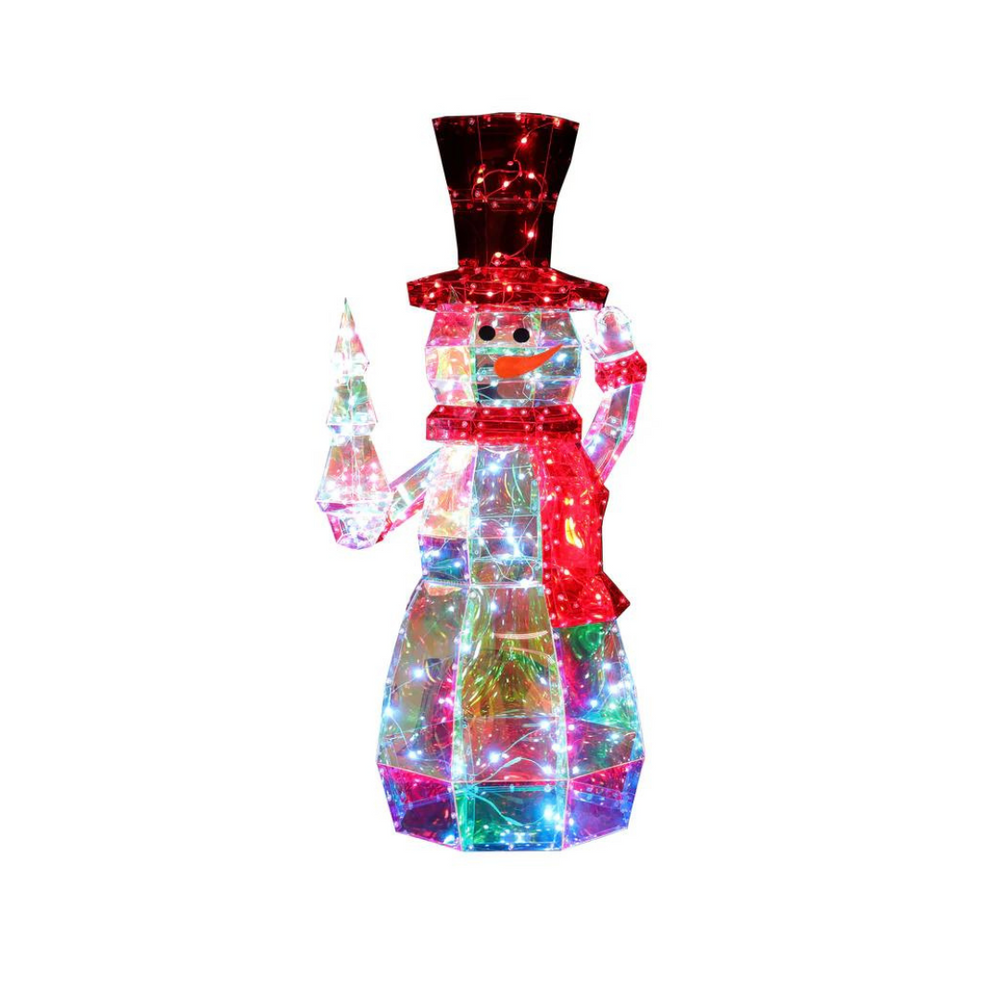 Prism Gem Lit Large Snowman