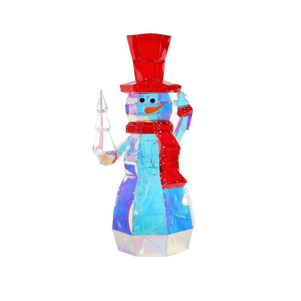 Prism Gem Lit Large Snowman