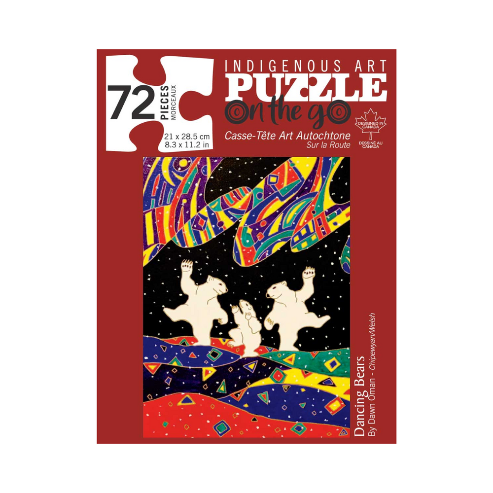 Indigenous Art Puzzle 72 Pieces - Dancing Bears