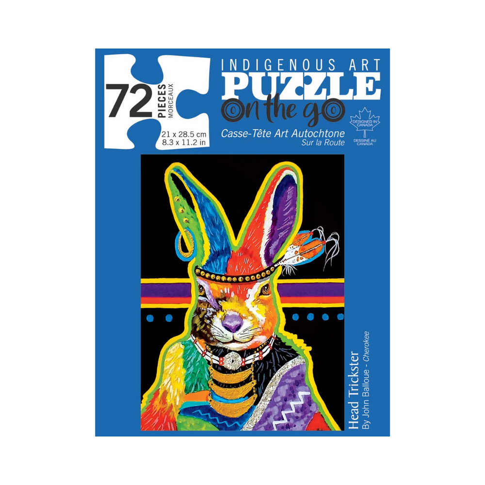 Indigenous Art Puzzle 72 Pieces - Head Trickster