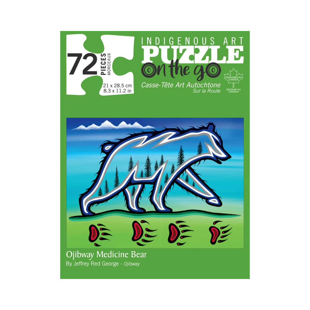 Indigenous Art Puzzle 72 Pieces - Ojibway Medicine Bear