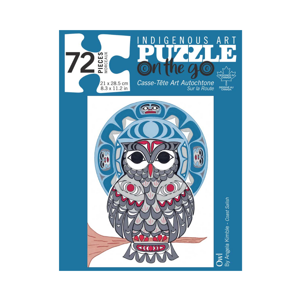 Indigenous Art Puzzle 72 Pieces - Owl