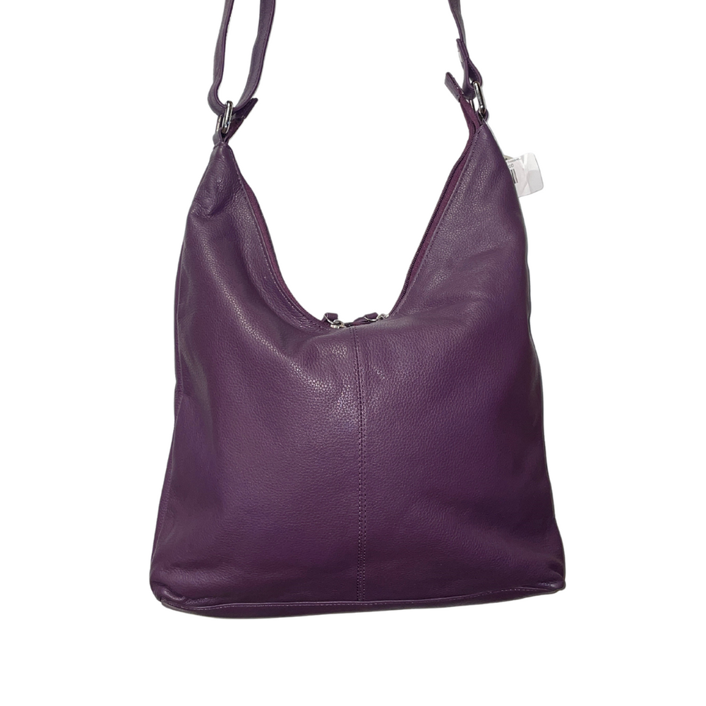 100% Indian Leather Purple Crossbody Bag (S-1568)
