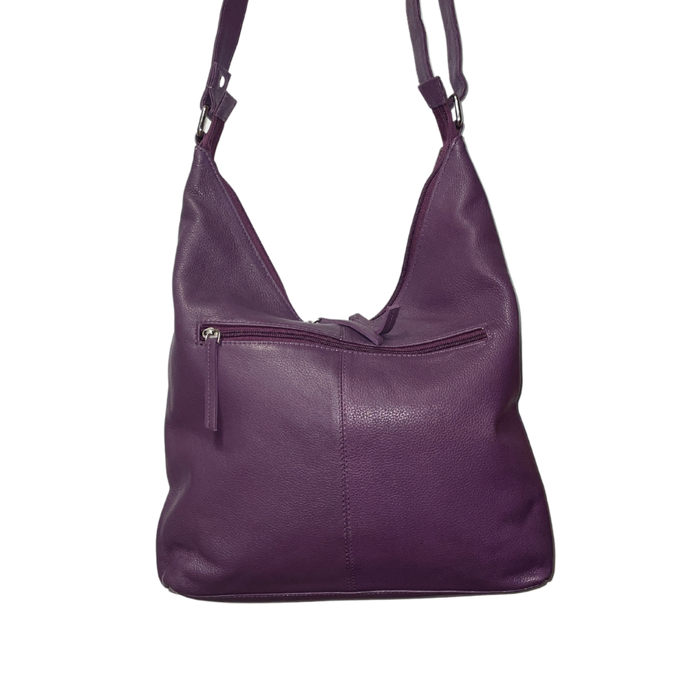 100% Indian Leather Purple Crossbody Bag (S-1568)