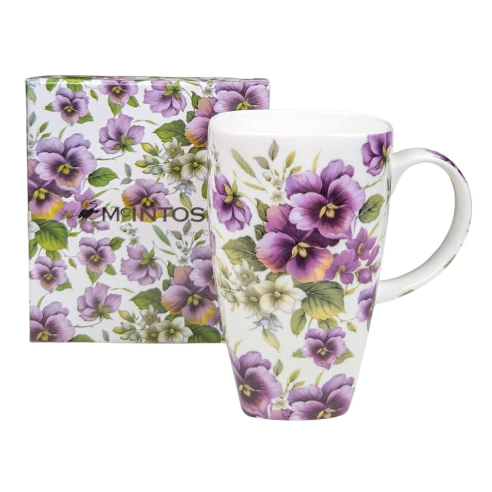Pretty Chintzy Purple Pansies Grande Mug