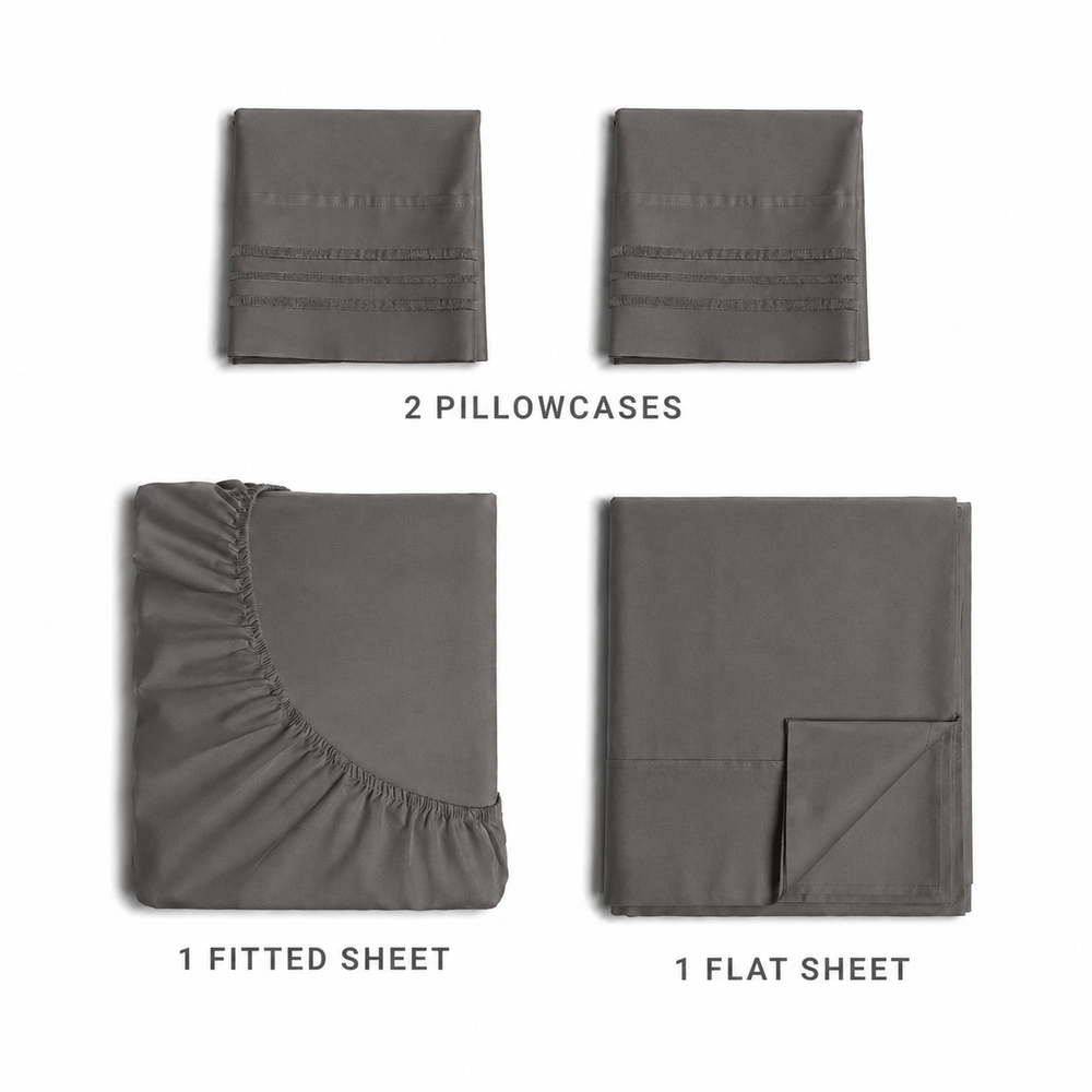 Solid Sheet Set - Dark Grey
