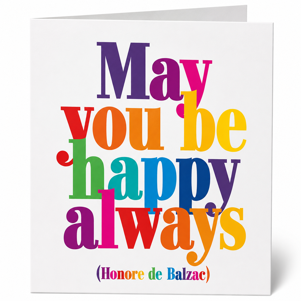 Quotables Card - May You be Happy Always